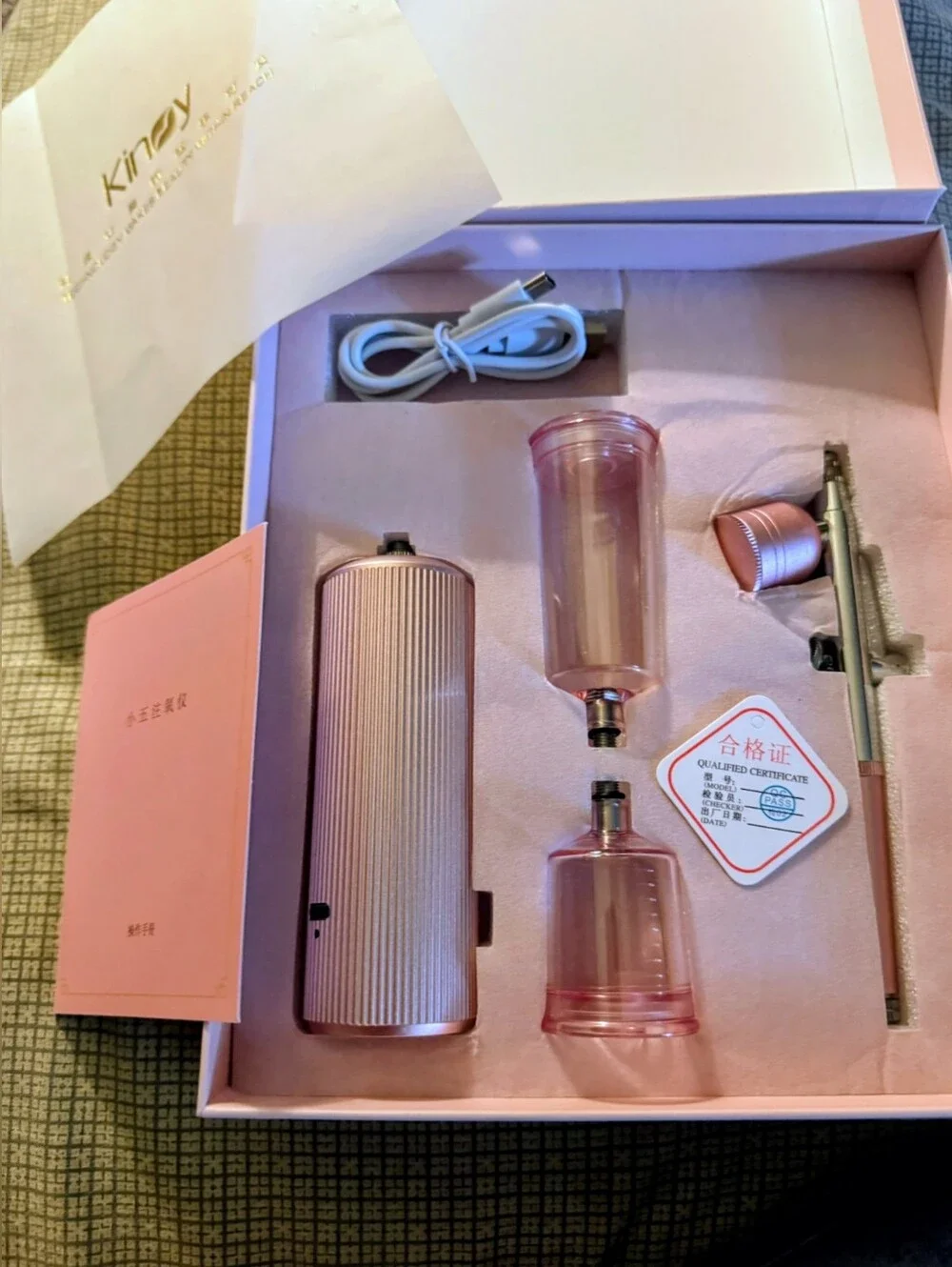 Amiro x Kinoy NanoMist Oxygen Hydrate Infuser Makeup Airbrush Facial Cosmetic